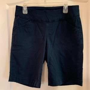Jag Jeans Pull On Navy Bermuda Shorts - 14p